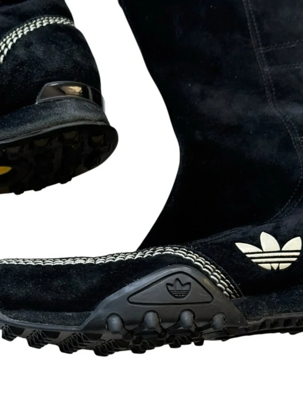Vintage Y2K Adidas Torsion Boots Women’s Size 7 Black Suede